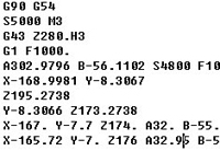 五軸加工部分程式碼 五軸加工部分程式碼